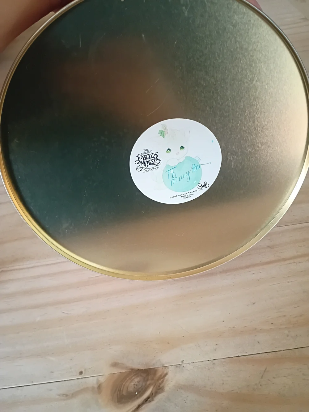 Precious Moments Pink Holiday Round Storage Tins Set of 3